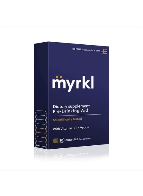Unique Pre-Drinking Supplement for Liver Health Support, Helps Morning Energy with High-Performing Probiotic, L Cysteine & Vitamin B12, Social Evening, Party & Vacation Essentials, 30 Capsules