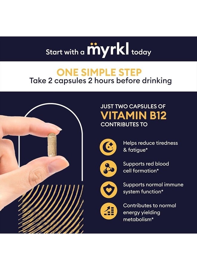 Unique Pre-Drinking Supplement for Liver Health Support, Helps Morning Energy with High-Performing Probiotic, L Cysteine & Vitamin B12, Social Evening, Party & Vacation Essentials, 30 Capsules