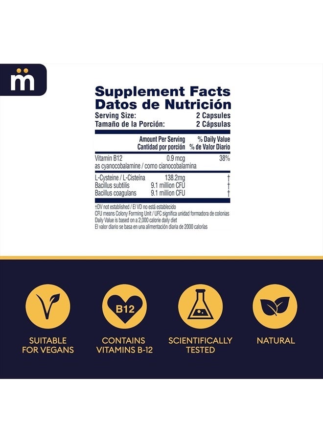 Unique Pre-Drinking Supplement for Liver Health Support, Helps Morning Energy with High-Performing Probiotic, L Cysteine & Vitamin B12, Social Evening, Party & Vacation Essentials, 30 Capsules