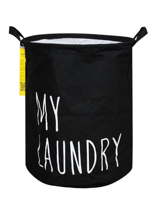 HOMESTAR Creative Multifunctional Storage Bucket Laundry Basket for Clothes Hamper for Kids Bedroom, Bathroom, Nursery, Utility Room Black/White - Image 1