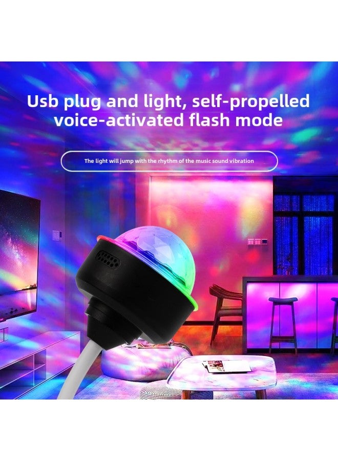 Household LED Outdoor Mobile USB Lamp Reading Lamp Charging Treasure Lamp Keyboard Lamp Learning Lamp Portable Night Light-Color:USB Small Magic Ball Colorful Lights-single Color  - Image 4