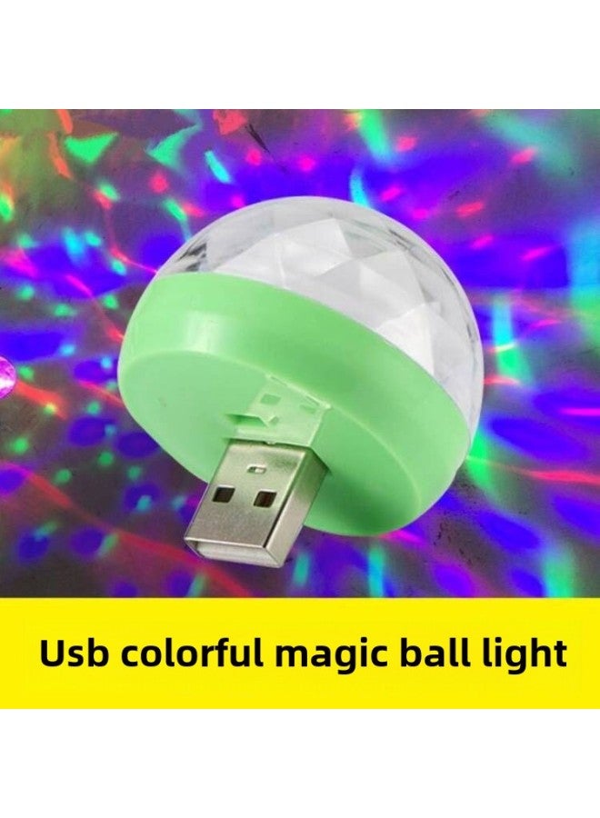 Household LED Outdoor Mobile USB Lamp Reading Lamp Charging Treasure Lamp Keyboard Lamp Learning Lamp Portable Night Light-Color:USB Small Magic Ball Colorful Lights-single Color  - Image 1