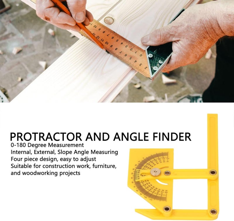 Generic Durable 0-180 Degree Protractor Angle for Fine Woodworking, Transfer Odd Angles to Miter Saw with Ease, Long Lasting ABS Material, 6.1 X 3.5in - Image 5