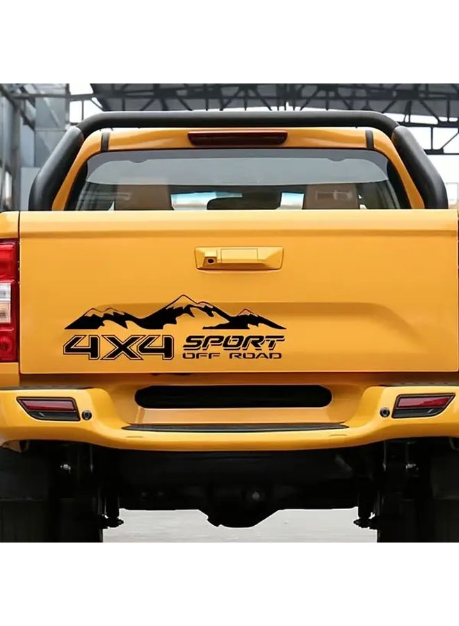 ملصق أبيض 4X4 سبورت جبلي للبيك أب وسيارات الدفع الرباعي، للأسطح الزجاجية والمعدنية، متين وسهل التطبيق. - Image 3