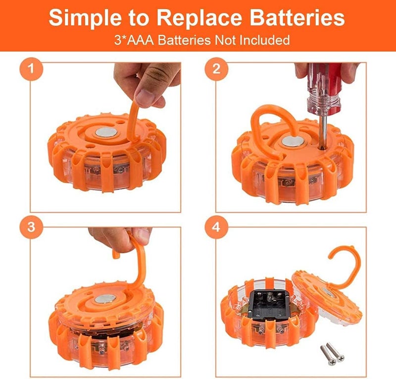 PACETAP Car Roadside Emergency Kit, Essential Auto Safety Road Side Assistance Tool Kit with LED Road Flare, Jumper Cables, Towing Rope, Triangle and More Winter Vehicle Accessories - Image 2