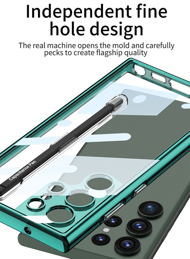 DUNISO Samsung Galaxy S24 Ultra Phone Case Full Body Protective Phone Cover Anti-fall Anti-fingerprint Phone Case with Touchscreen Pen for Samsung Galaxy S24 Ultra 5G Phone Case - Image 5