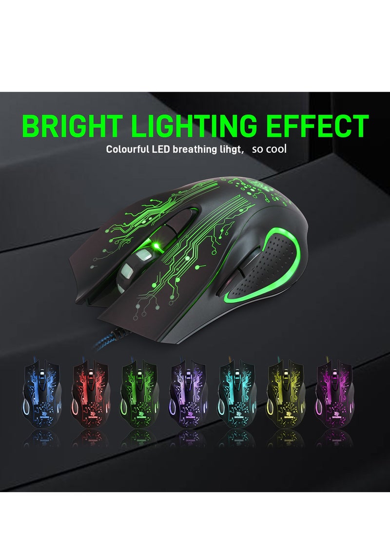 Datazone Wired Gaming Keyboard and Mouse Combo with RGB Lighting  - Image 5