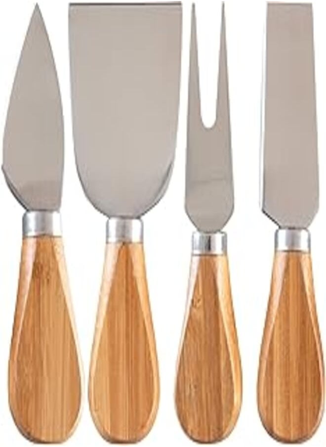 Totally Bamboo Totally Bamboo 4-Piece Cheese Tool Set, Charcuterie Board Accessories 