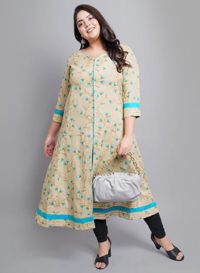 YASH GALLERY Women's Rayon Floral Printed Anarkali Kurta for Women - Image 3