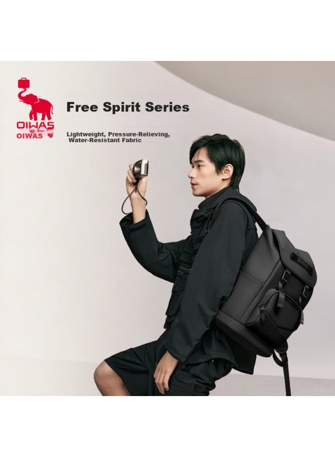 Oiwas Freelancer Series Backpack Student School Bag Business Travel Large Capacity Uni 15.6-inch Laptop Bag