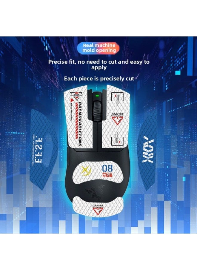 Generic - Viper Mouse Anti-slip Stickers Purgatory Viper V3PRO Applicable Full Set With Back Stickers Lizard Skin Sweat-proof Wholesale-Color:Viper V3PRO-CX-A61/White Diamond-all Inclusive - Image 1
