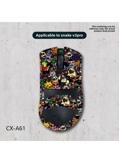 Viper Mouse Anti-slip Stickers Purgatory Viper V3PRO Applicable Full Set With Back Stickers Lizard Skin Sweat-proof Wholesale-Color:Viper V3PRO-CX-A61/White Diamond-all Inclusive