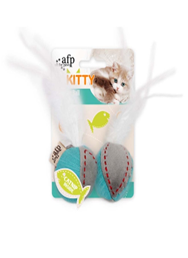 all for paws Kitty - Feather Ball - Turquoise 