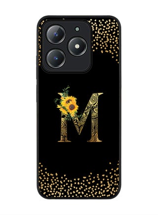 Custom Floral Monogram - M ( Black )