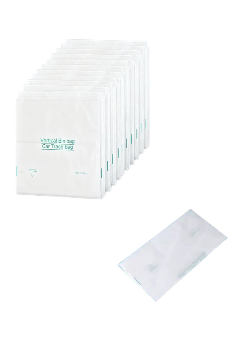 Disposable Vertical Car Trash Bags with Adhesive Backing, Leakproof & Waterproof Design, Multipurpose for Travel, Road Trips & Long Drives, Easy to Use & Disposable, Keep Your Car Clean, 10-Pack Large Capacity - Image 1