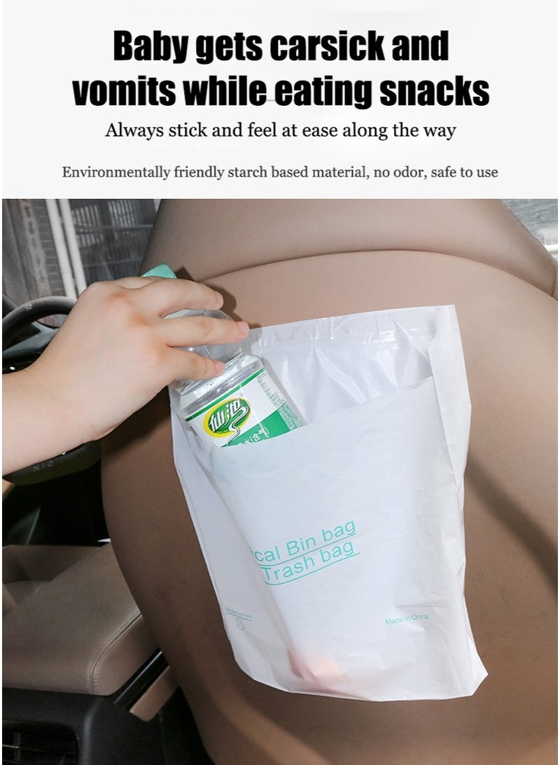 Disposable Vertical Car Trash Bags with Adhesive Backing, Leakproof & Waterproof Design, Multipurpose for Travel, Road Trips & Long Drives, Easy to Use & Disposable, Keep Your Car Clean, 10-Pack Large Capacity - Image 2