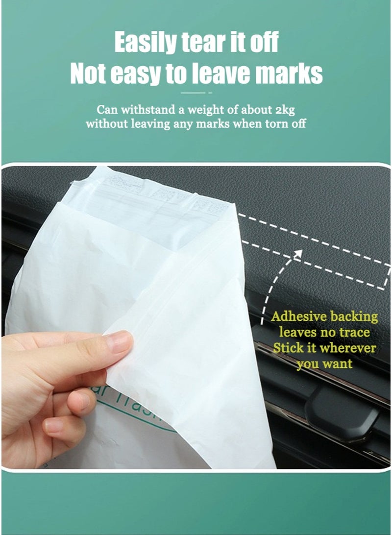 Disposable Vertical Car Trash Bags with Adhesive Backing, Leakproof & Waterproof Design, Multipurpose for Travel, Road Trips & Long Drives, Easy to Use & Disposable, Keep Your Car Clean, 10-Pack Large Capacity - Image 3