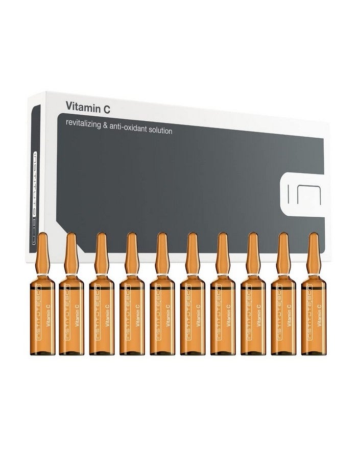 INSTITUTE BCN Vitamin C Serum Ampoules Pure Vitamin C Serum For Face 20% Skin Brightening Dark Spot Correcting Anti Ageing Serum Made In Spain 10 X 5 Ml. - Image 1