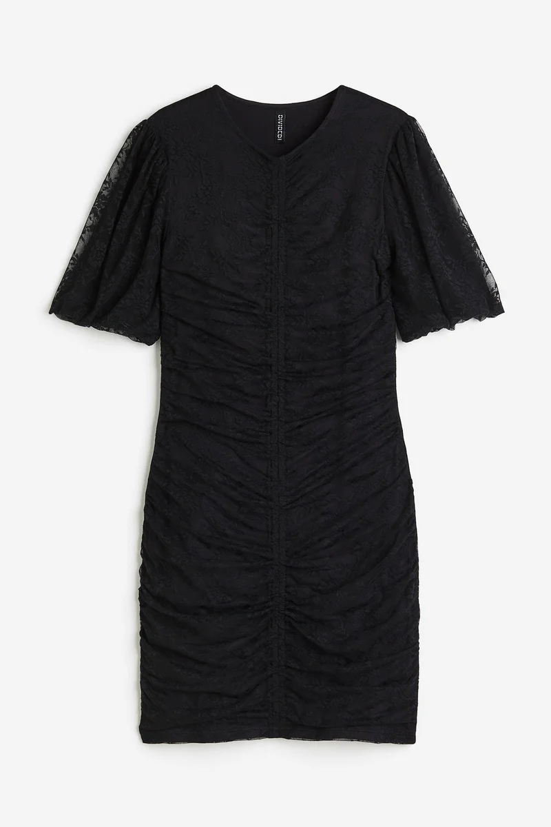 H&M Ruched Knitted Dress