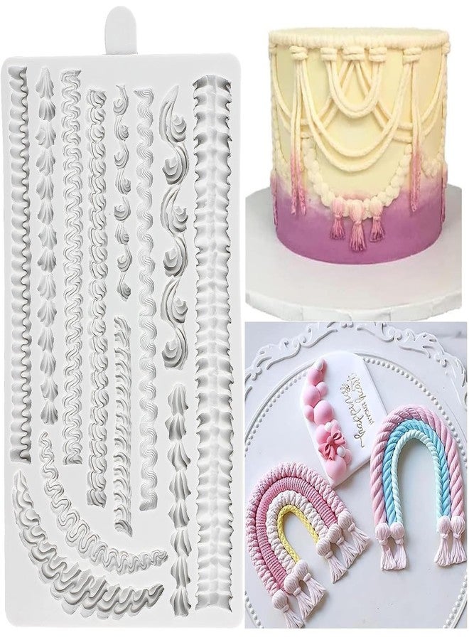 YANQINMS Lambeth Border Silicone Molds Whipped Cream Cake Decoration Fondant Molds For Baby Shower Sugar Cake Decorating Cupcake Topper Chocolate Gum Paste Candy Polymer Clay - Image 1
