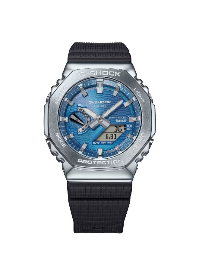Casio G-Shock GBM-2100A-2B Analog Digital Tough Solar Bluetooth Men's Watch 200M Water Resistant Blue Dial - Image 4