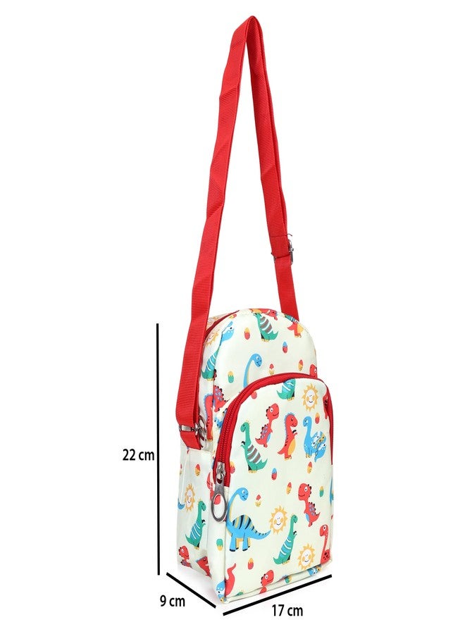 Asera Dino Printed Sling Bag/Picnic Bag for Kids - Birthday Return Gifts for Girls/Boys/Kids (Dino 6 Pcs) - Image 2