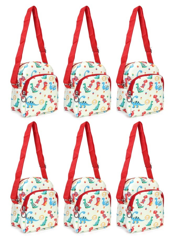 Asera Dino Printed Sling Bag/Picnic Bag for Kids - Birthday Return Gifts for Girls/Boys/Kids (Dino 6 Pcs) - Image 1