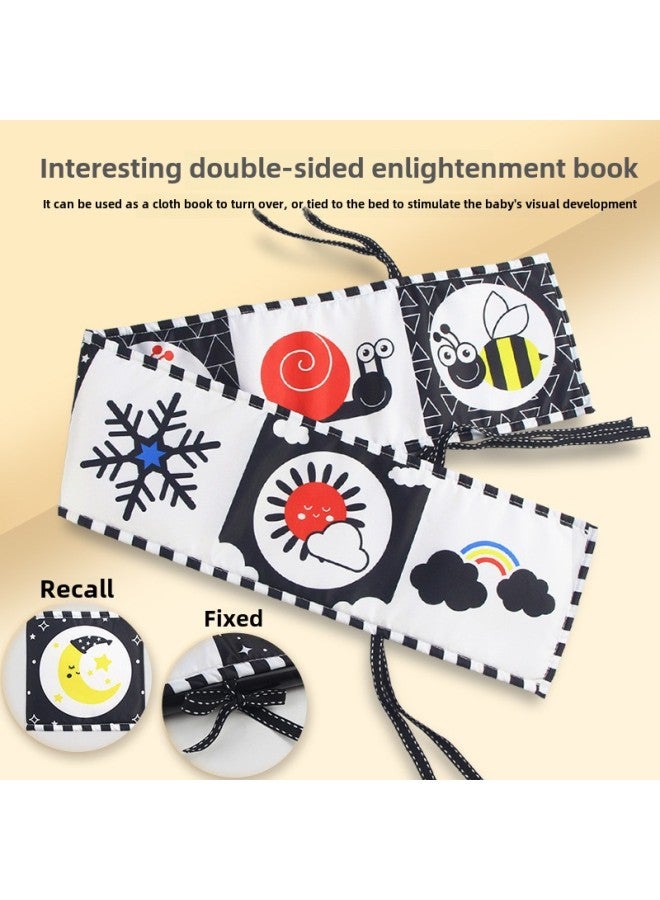 Export Children's Educational Early Education Toys Infant Black And White Color Bed Walls Ha-ha Mirror Cloth Book Bed Walls Toys-Color:Black And White 6970-2 (including Bb Device) Opp Bag - Image 4