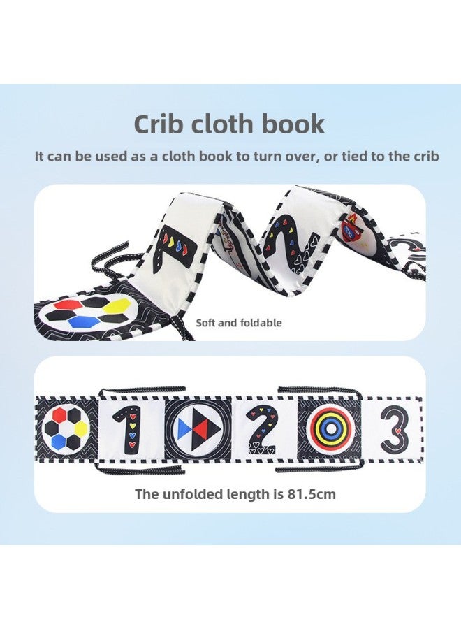 Export Children's Educational Early Education Toys Infant Black And White Color Bed Walls Ha-ha Mirror Cloth Book Bed Walls Toys-Color:Black And White 6970-2 (including Bb Device) Opp Bag - Image 5