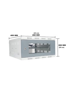 Sanmark Sanmark 3U CCTV DVR RackServerNVRNetwork Protector Rack Transparent Glass Door with 3 Power Socket Plug Cabinet Box Metal 3U Size40cm X 40cm X 20cm  - Image 3