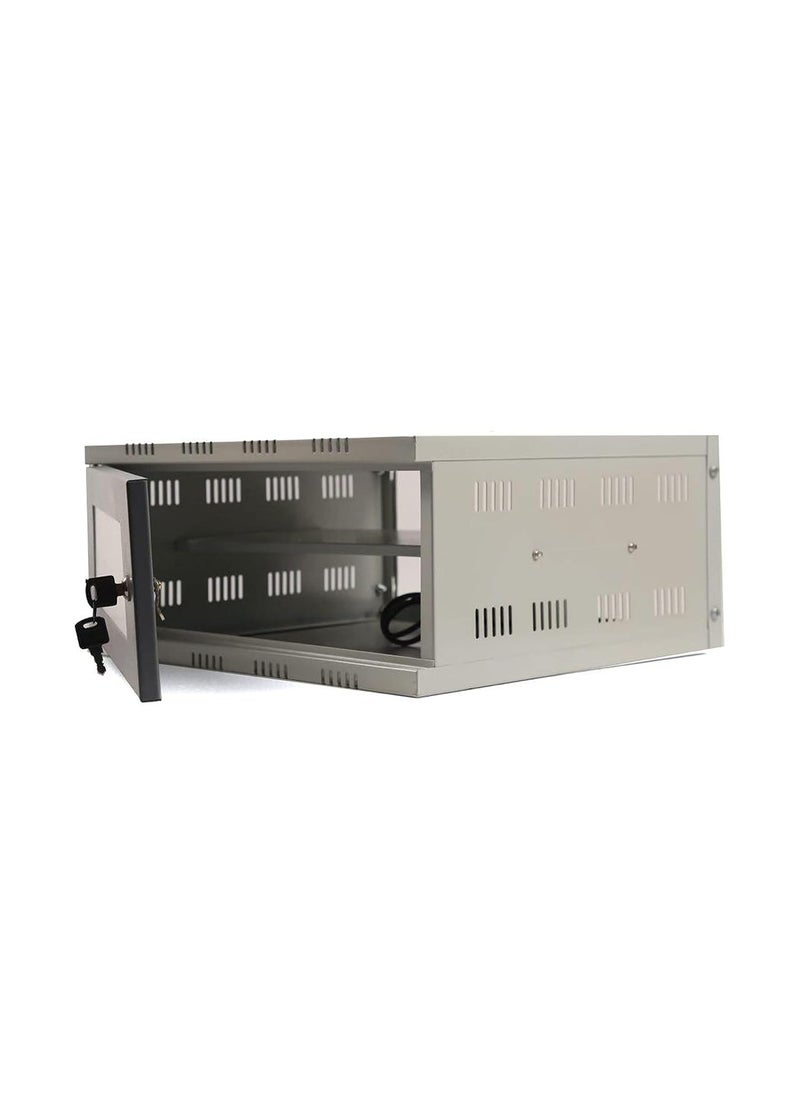 Sanmark - Sanmark 3U CCTV DVR RackServerNVRNetwork Protector Rack Transparent Glass Door with 3 Power Socket Plug Cabinet Box Metal 3U Size40cm X 40cm X 20cm - Image 1