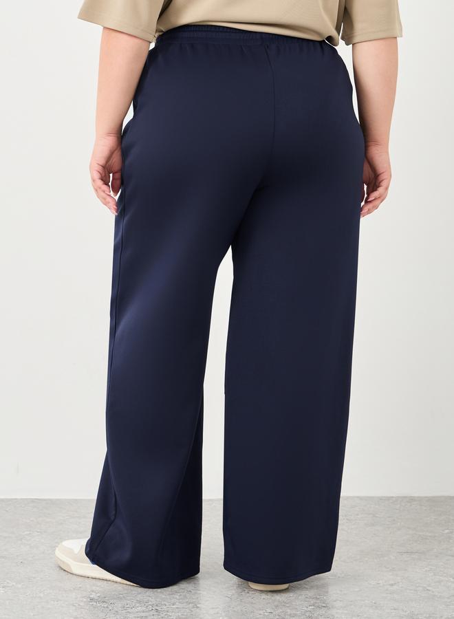 ستايلي ستيلاي بلس بنطلون رياضي واسع الساق مع تفاصيل ثنيات - Image 4