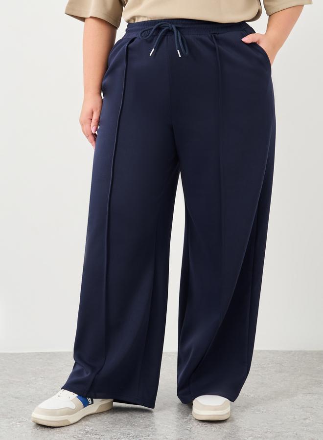 ستايلي ستيلاي بلس بنطلون رياضي واسع الساق مع تفاصيل ثنيات - Image 2