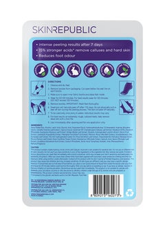 SKIN REPUBLIC Skin Republic Pedi Foot Peel Max 15% stronger acids removes severely dry skin and cracked heels after 7 days, fights foot odour (1 pair) 40ml  - Image 2