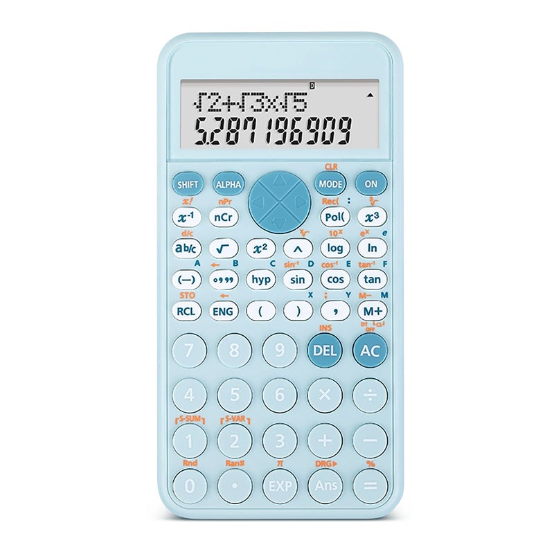 Portable Multi-functional Scientific Calculator with 2 Line Display 240 Functions Mathematics Calculating Tool for School Students Professionals Office Business Supplies - Image 1