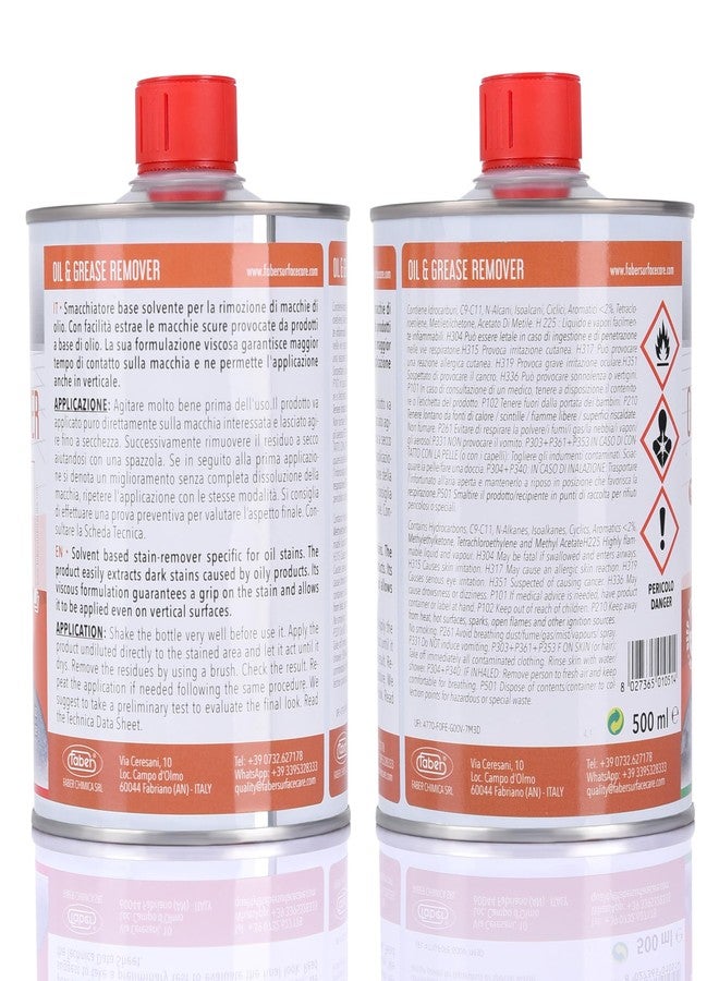 FABER Oil & Grease Stain Remover - Marble & Granite Cleaner - Easy to Use on Vertical Surfaces - Fast Acting Specific for Greasy and Oily Stains - Oil Spot Driveway Remover - 500ML - Image 2