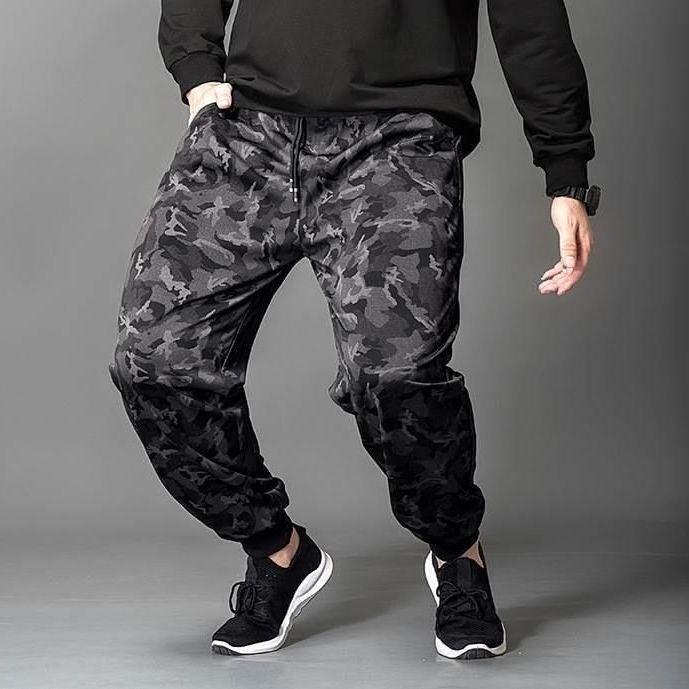 Summer Mens Camo Harem Pants Breathable Loose Fit Camouflage Pants 