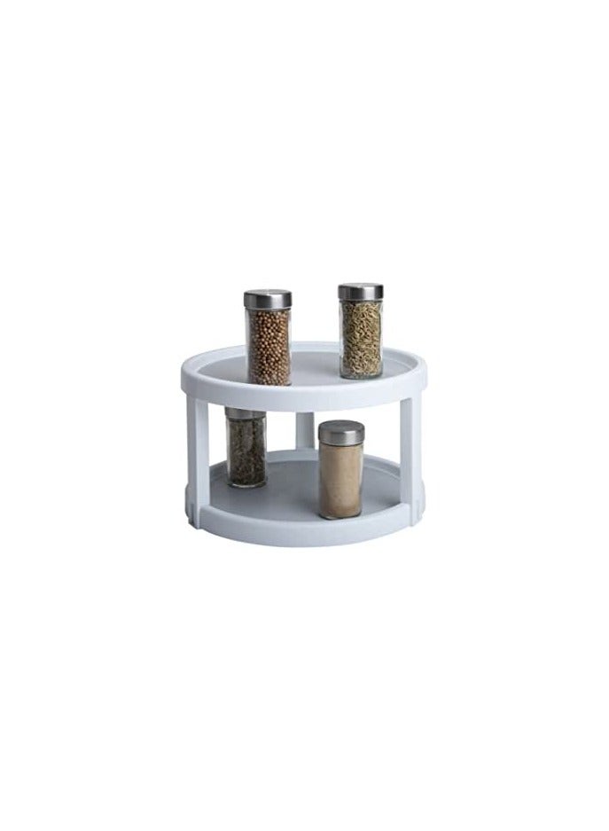 Turntable Rotating Spice Rack Non Skid Cabinet Turntable Kitchen Organizer Storage Tray for Cabinet  Pantry  Refrigerato  Countertop Bathroom