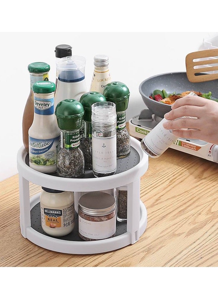 Spaceshoop Turntable Rotating Spice Rack Non Skid Cabinet Turntable Kitchen Organizer Storage Tray for Cabinet  Pantry  Refrigerato  Countertop Bathroom  - Image 4