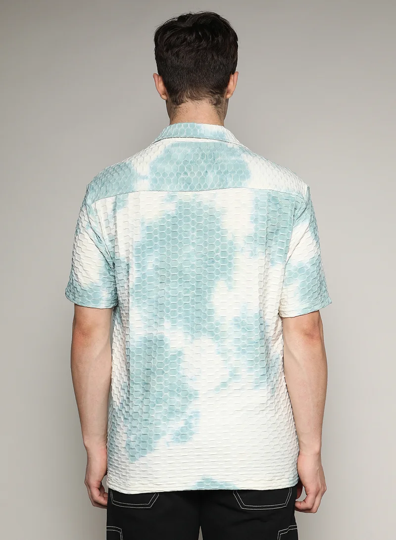 كامبوس سوترا Men's Multicolour Tie-Dye Honeycomb Shirt