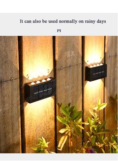 Rewell 2 Pack 10 Lamp Beads LED Solar Gardening Outdoor Decoration Accessories Waterproof Warm Light Wall Lamps Lighting the Yard and Garden  - Image 4