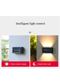 Rewell 2 Pack 10 Lamp Beads LED Solar Gardening Outdoor Decoration Accessories Waterproof Warm Light Wall Lamps Lighting the Yard and Garden  - Image 3