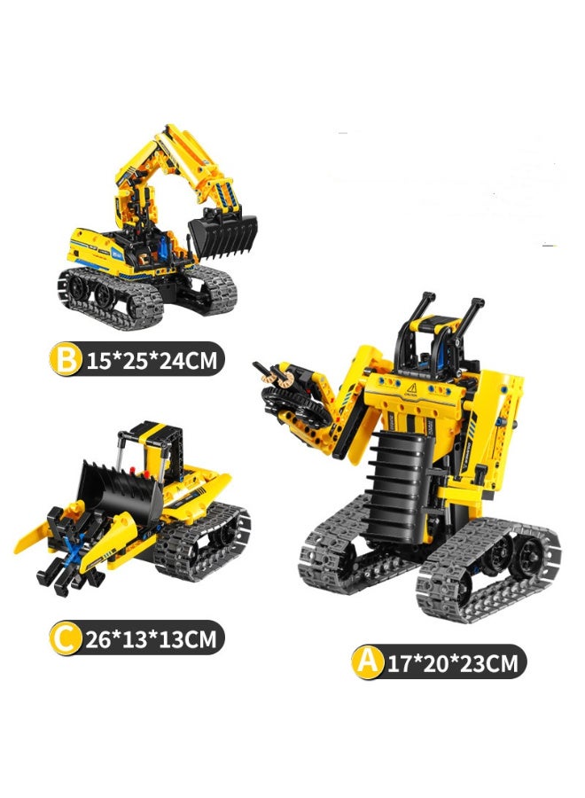 ZESITH STEM Programmable Remote Control Excavator, Electric Construction Block Toy for Kids Boys - Image 2