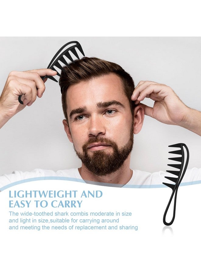 ولهيف مشط واسع الأسنان بأسنان القرش، أمشاط شعر احترافية لصالونات التجميل الأفرو، أداة تصفيف الشعر الاستاتيكية، ملحقات تصفيف الشعر للرجال والنساء، شعر مستعار مموج رطب - Image 4