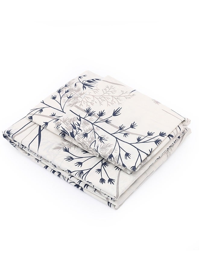 سنوز طقم ملاية سرير باستيك 3 قطع، ملاية+ 2 كيس وسادة إضافي، تصميم بريز بلو - Image 3