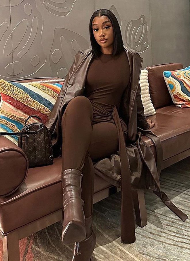 YUNIQEE جمبسوت بني أساسي للنساء - Image 1