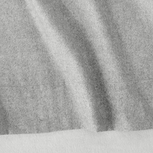 Pointehaven Flannel Deep Pocket Set with Oversized Flat Sheet  Queen  Heather grey - Image 4