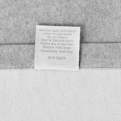 Pointehaven Flannel Deep Pocket Set with Oversized Flat Sheet  Queen  Heather grey - Image 3