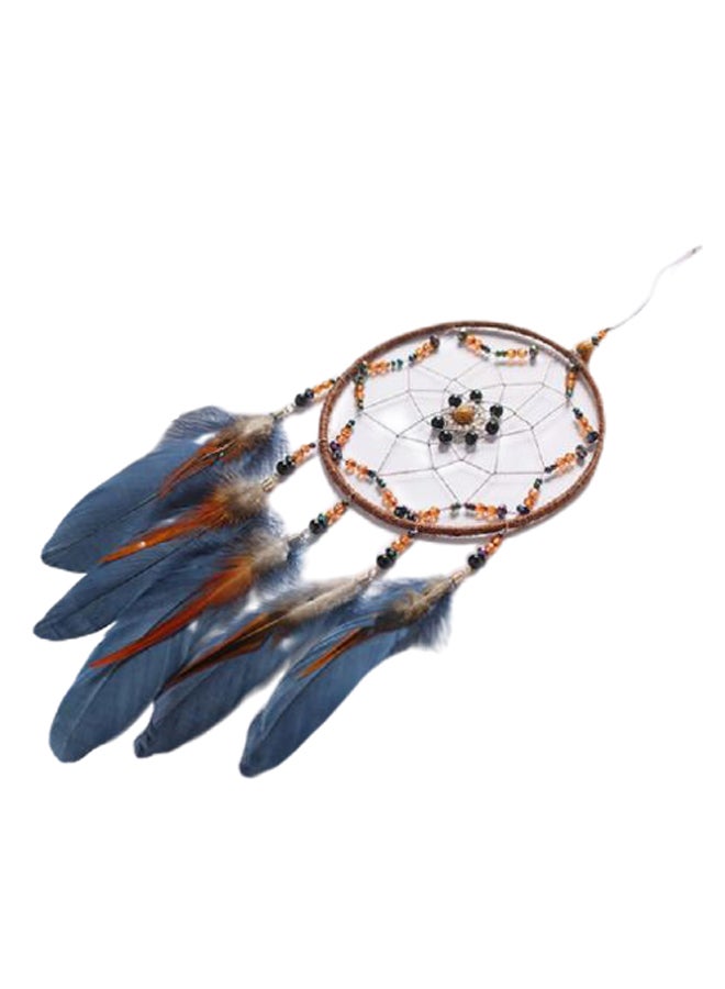 Handmade Traditional Feather Dream Catcher Multicolour 50cm  - Image 1