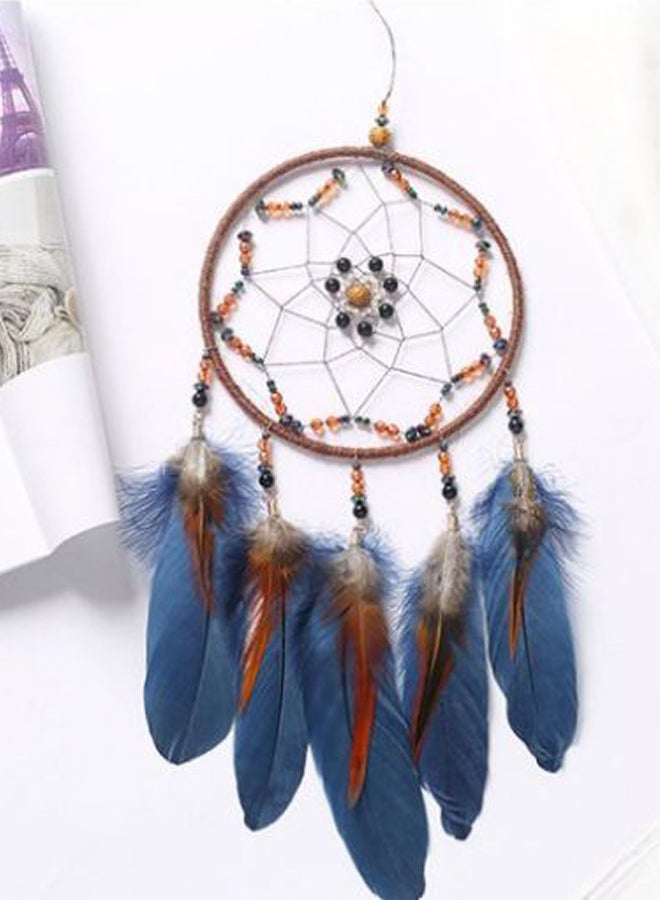 Handmade Traditional Feather Dream Catcher Multicolour 50cm  - Image 2